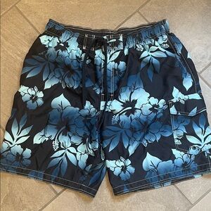 Sonoma Men's Swim shorts Tropical Blue Floral, size XL